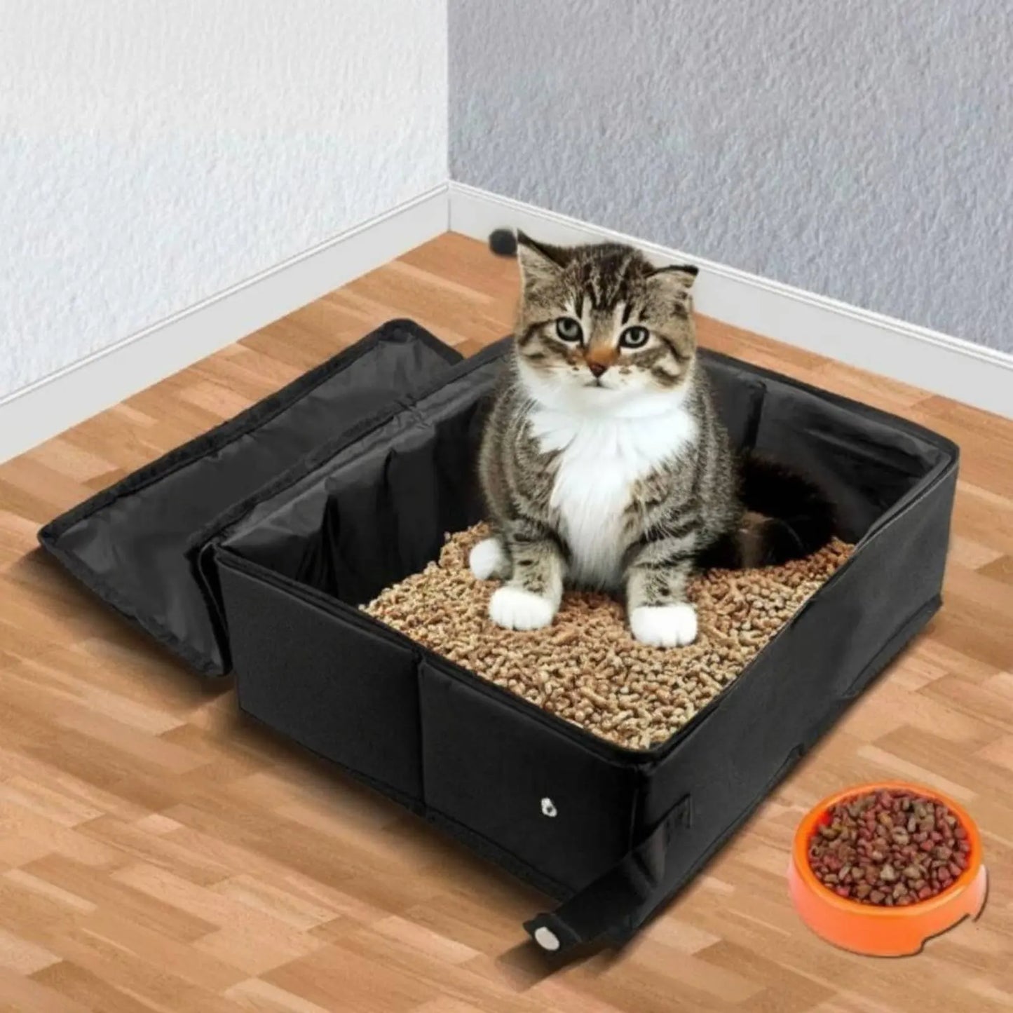 Foldable Feline Litter Box | Portable Waterproof Travel Cat Litter Box