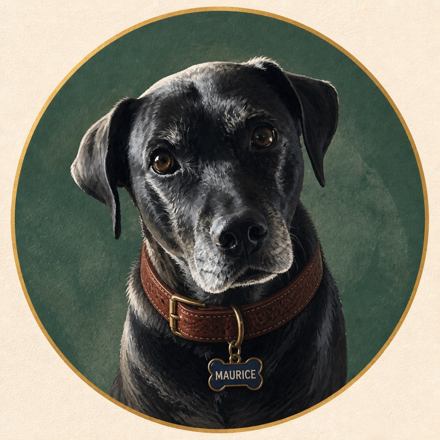 Illustrated portrait of Maurice, the Pets On the Move companion